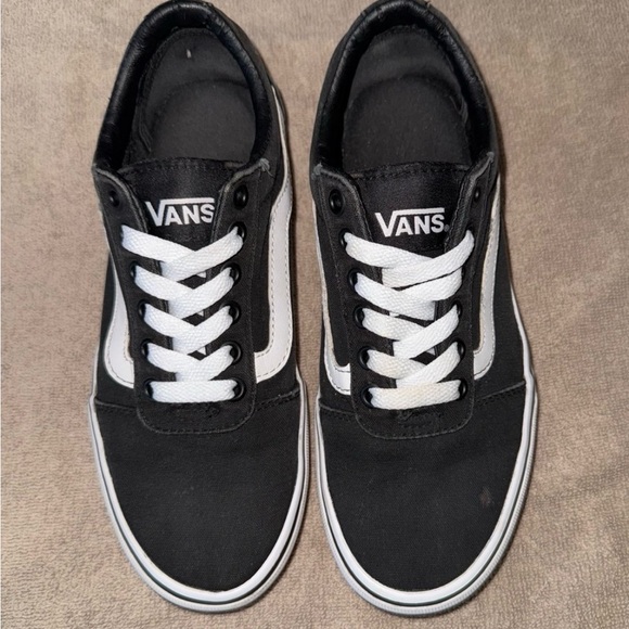 Vans Lace Shoes Black/White - Picture 1 of 6